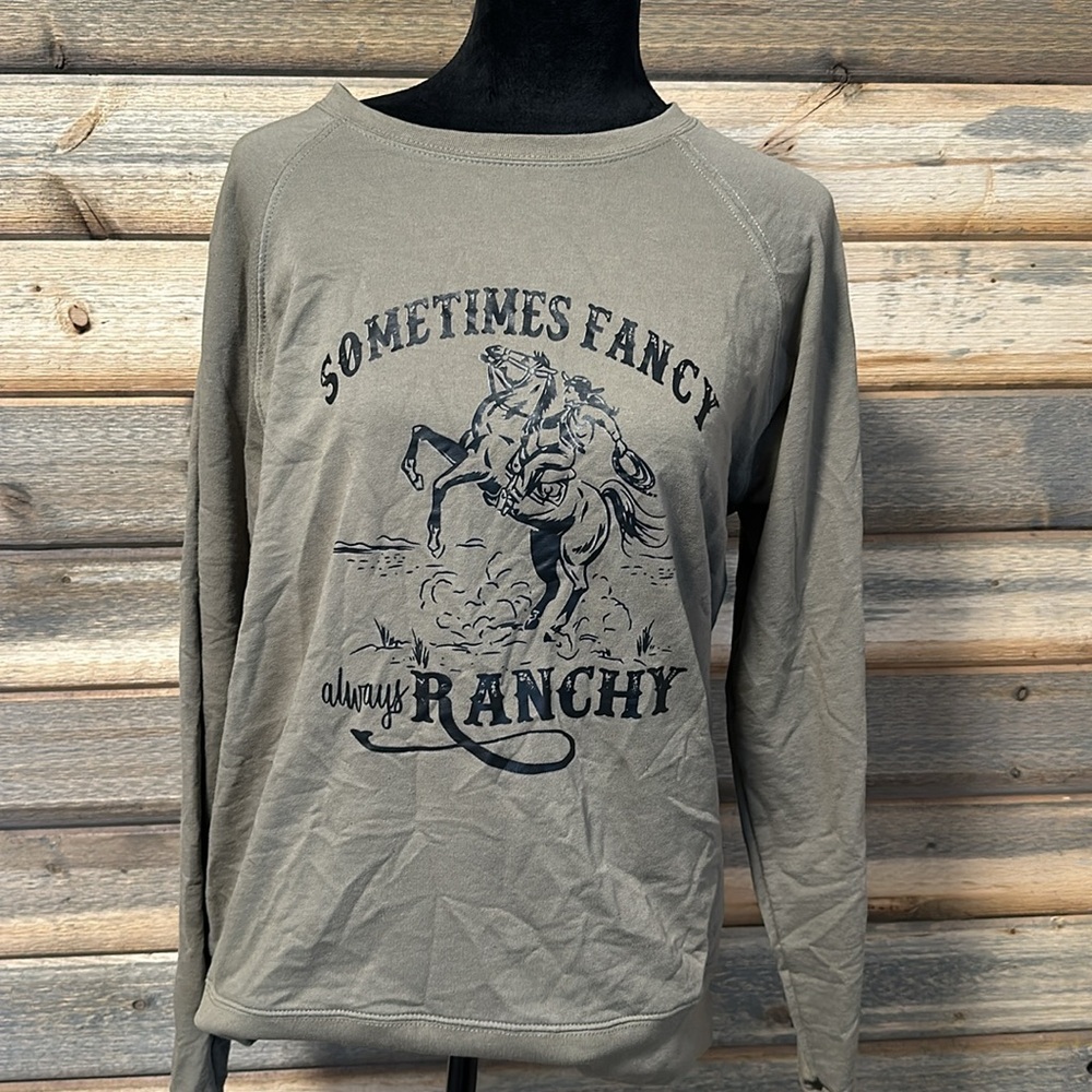 Western sweatshirt.